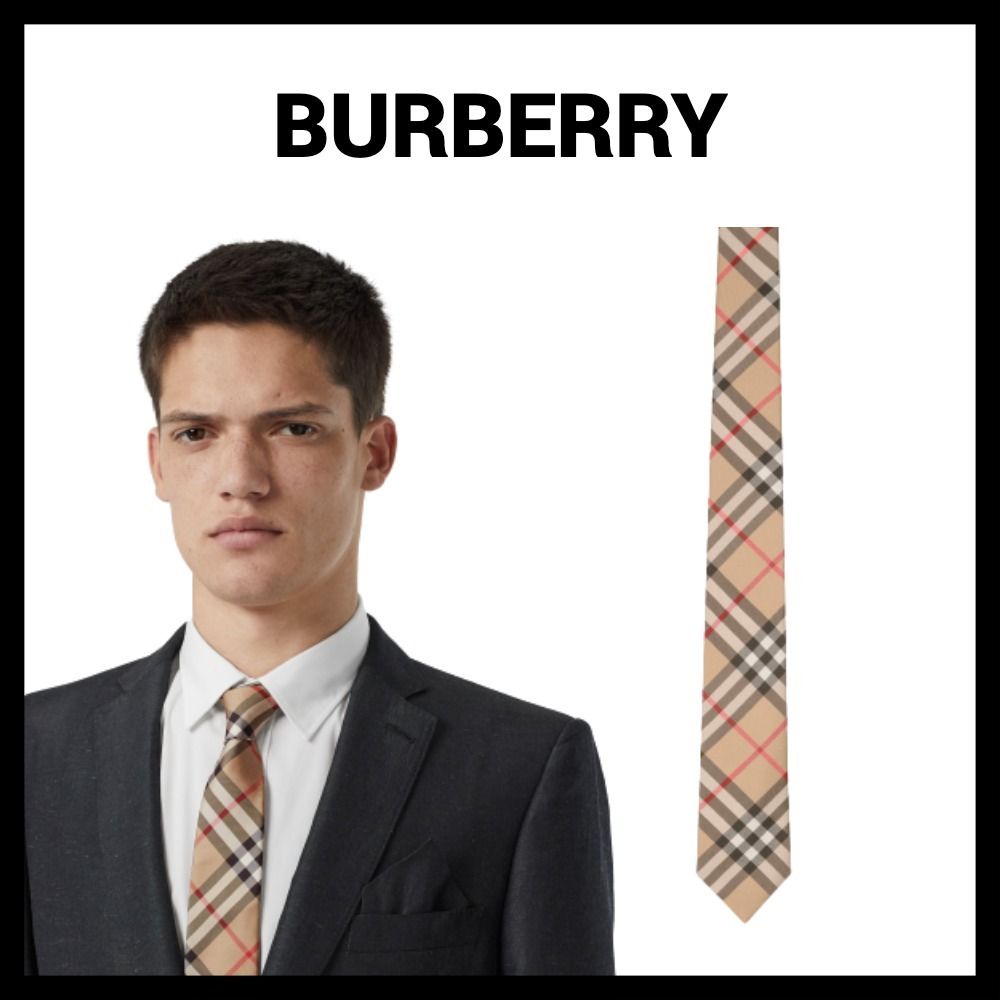 BURBERRY クラシックヴィンテージチェックシルクネクタイ (Burberry