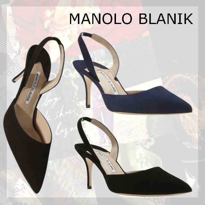 Manolo Blahnik◇直営買付 CAROLYNE 70 スリングバック パンプス ...