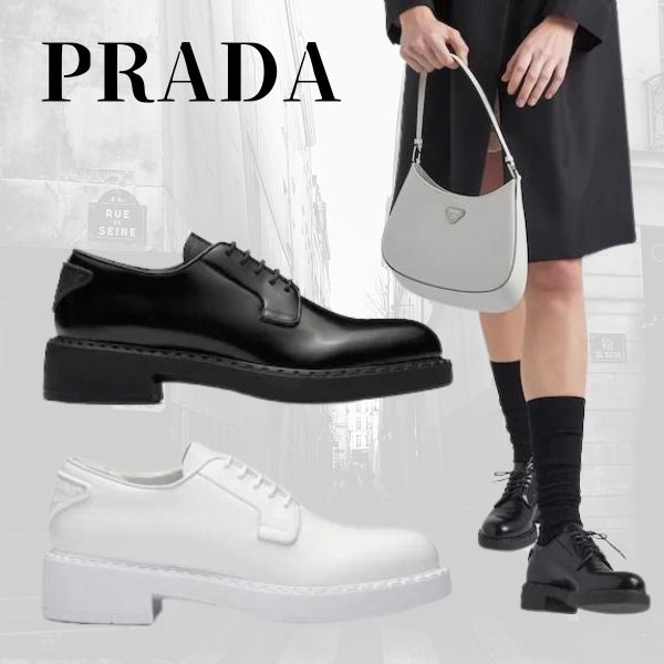 PRADA】プラダ レースアップ シューズ 革靴 (PRADA/ローファー