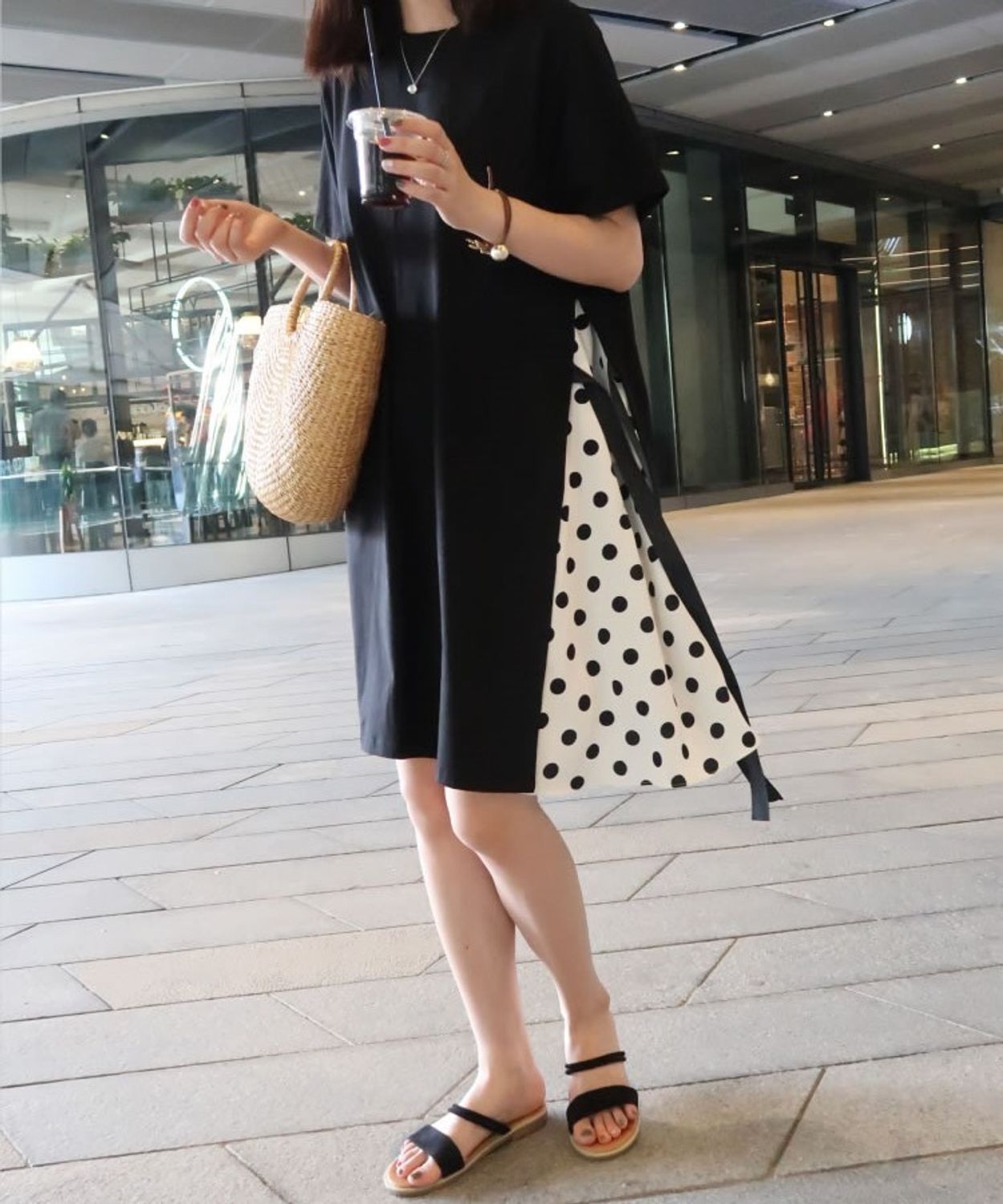 可愛いママ マタニティワンピース ドット柄 カジュアル 妊婦服 マタニティワンピース 5598 Buyma