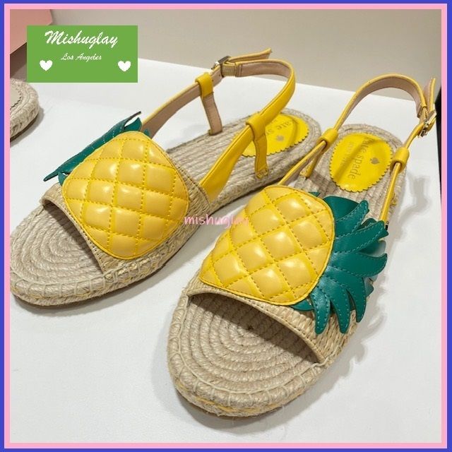 kate spade】可愛いパイナップル♪ フラットサンダル ☆ (kate spade 値下げセール サンダル Kate spade new york サンダル
