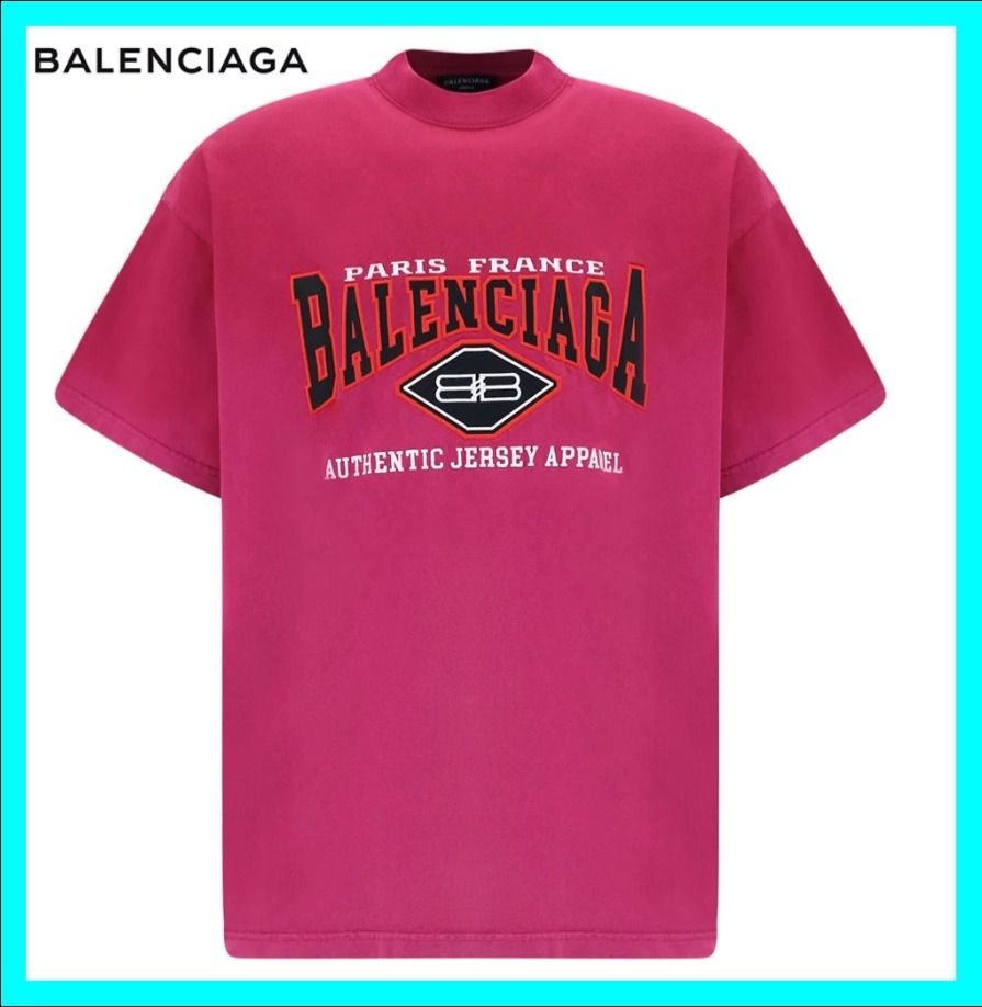 年末のプロモーション BALENCIAGA コットン ロゴ Tシャツ バレンシアガ