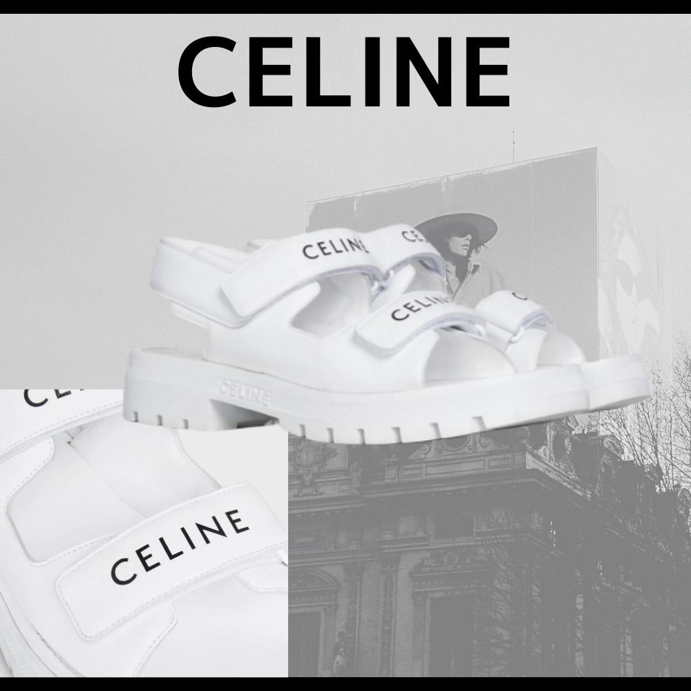 22SS セリーヌ LEO ロゴ ストラップサンダル カーフスキン (CELINE ...