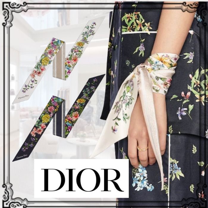新作♡【DIOR】ディオール D-FLORAL ミッツァ スカーフ (Dior/スカーフ