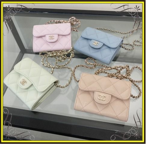CHANEL】シャネル ストラップ付カードケース キャビアスキン (CHANEL 低価格ながら品質の良い CHANEL シャネル ケース ポーチ/バニティ