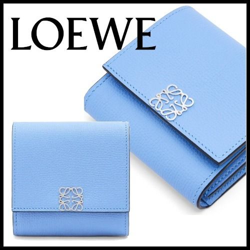 LOEWE】Anagram compact flap wallet in pebble graincalfskin (LOEWE ...
