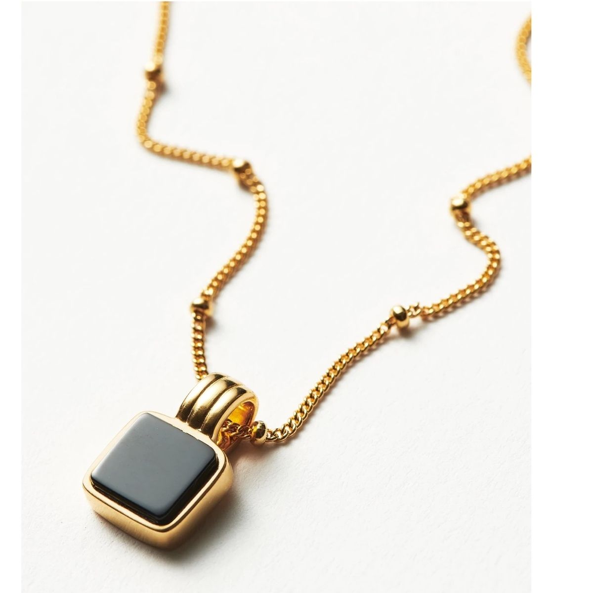 関送込【MISSOMA】18k オニキスネックレス Square Onyx (MISSOMA ...