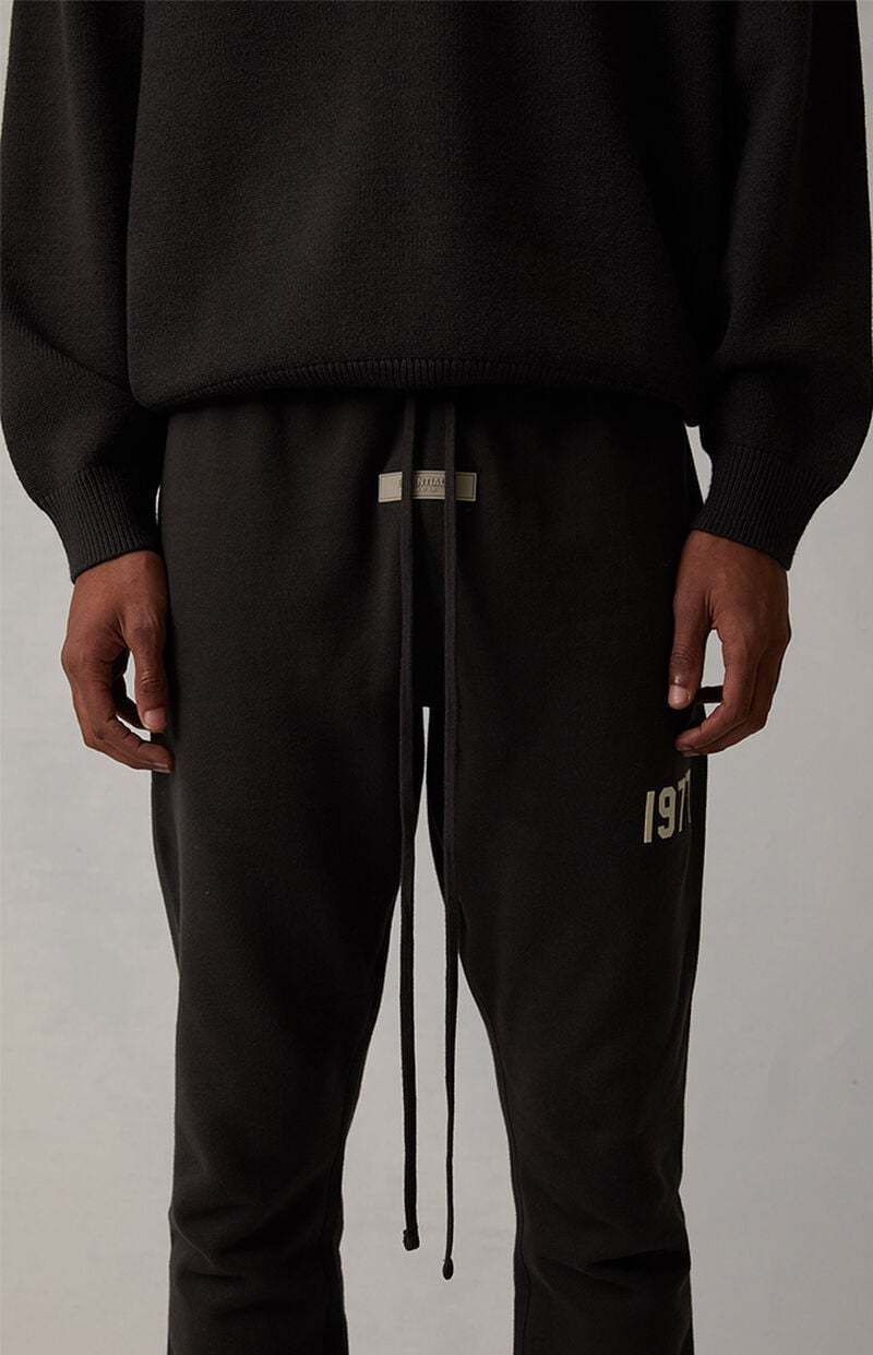 FEAR OF GOD ESSENTIALS 2022SS Sweat Pants Iron エッセンシャルズ スウェットパンツ 1977 フロッキーロゴ アイアン サイズM【230920】【新古品】【me04】