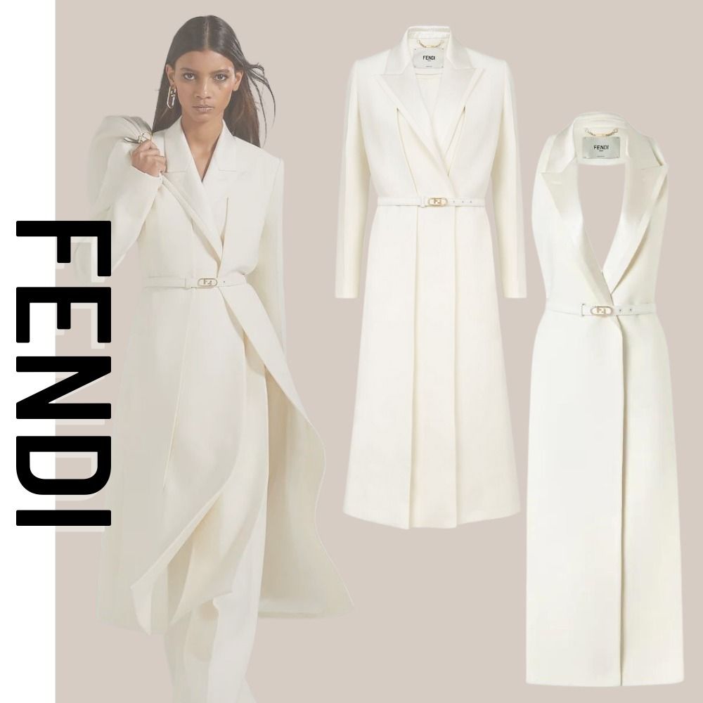 NEW】FENDI☆オーロックバックル ウール/シルク コート (FENDI/ダウン ...