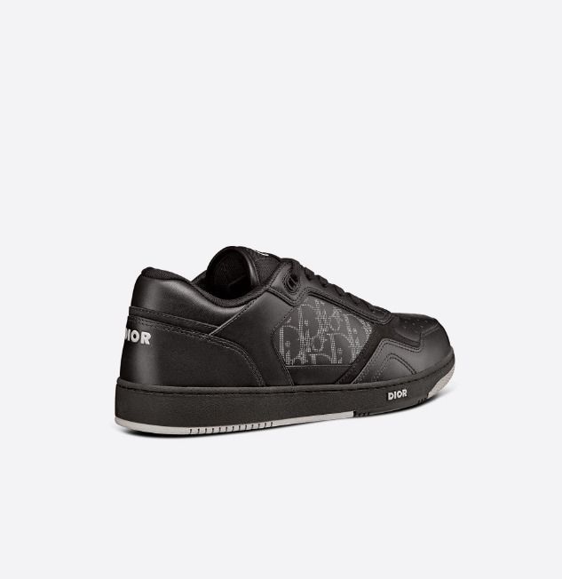 すぐ届く ディオール B27 ロートップ レザースニーカー 黒 靴 (Dior