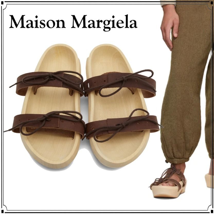 メゾンマルジェラ MAISON MARGIELA サンダル クロッグ ブラウン メゾンマルジェラ MAISON MARGIELA サンダル クロッグ ブラウン