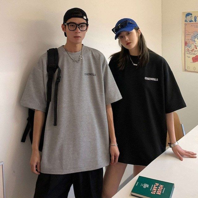 【TETEROT SALON 】 ユニセックス福Tシャツ/LUCK 韓国 韓国 ロゴTシャツ おしゃれ ユニセックス (Tシャツ・カットソー