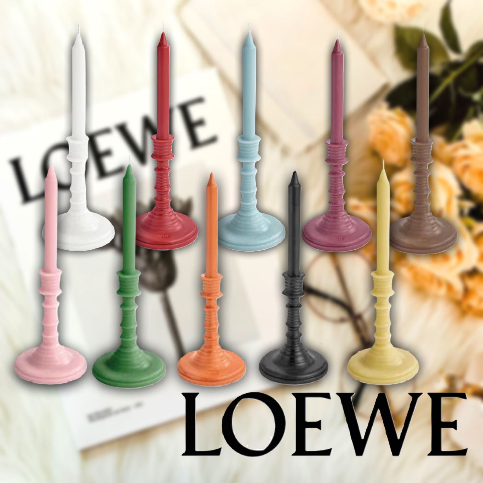 すぐ届く】ワックスキャンドルホルダー 全10種 ギフト 人気 (LOEWE ...