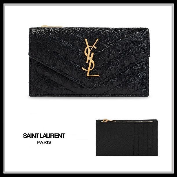 SAINT LAURENT☆フラップカードケース モノグラム フラグメント (Saint