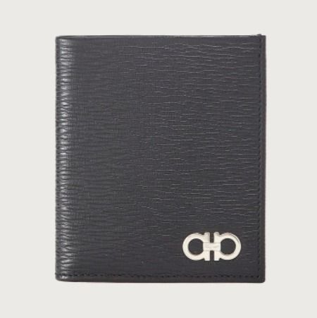 直営店】Ferragamoフェラガモ◇二つ折り財布 ダブルガンチーニ ...