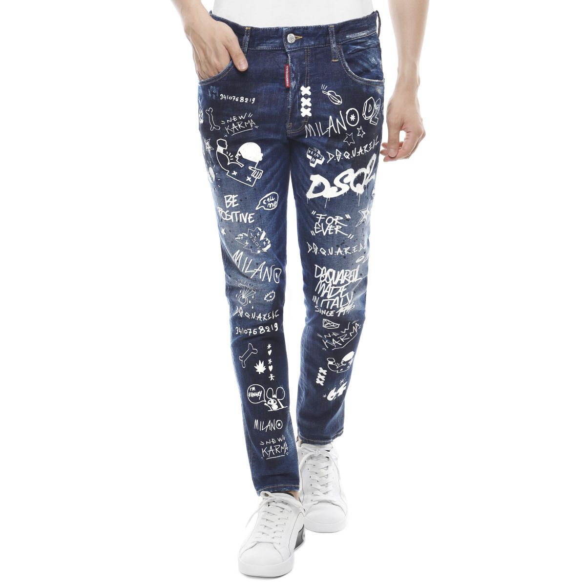 DSQUARED 2 クラッシュ&リメイク加工 ジーンズ SKATER (D SQUARED2