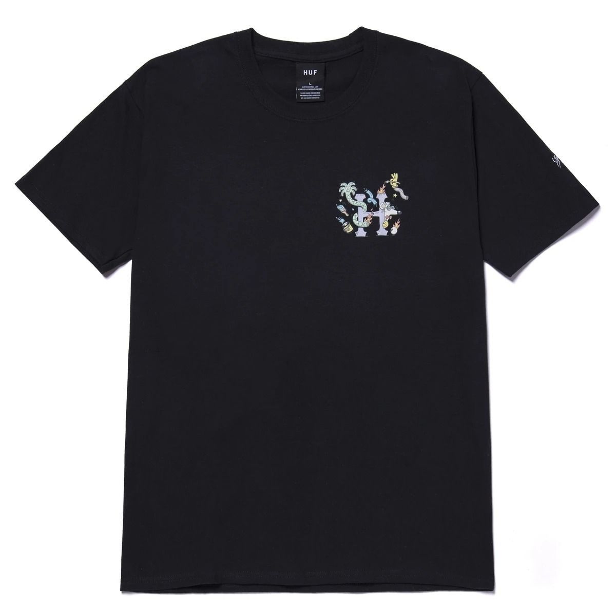★国内在庫/即発可*HUF×STEVEN HARRINGTON*HロゴTシャツ/WH★ ☆国内在庫/即発可*HUF×STEVEN HARRINGTON*HロゴTシャツ/BH