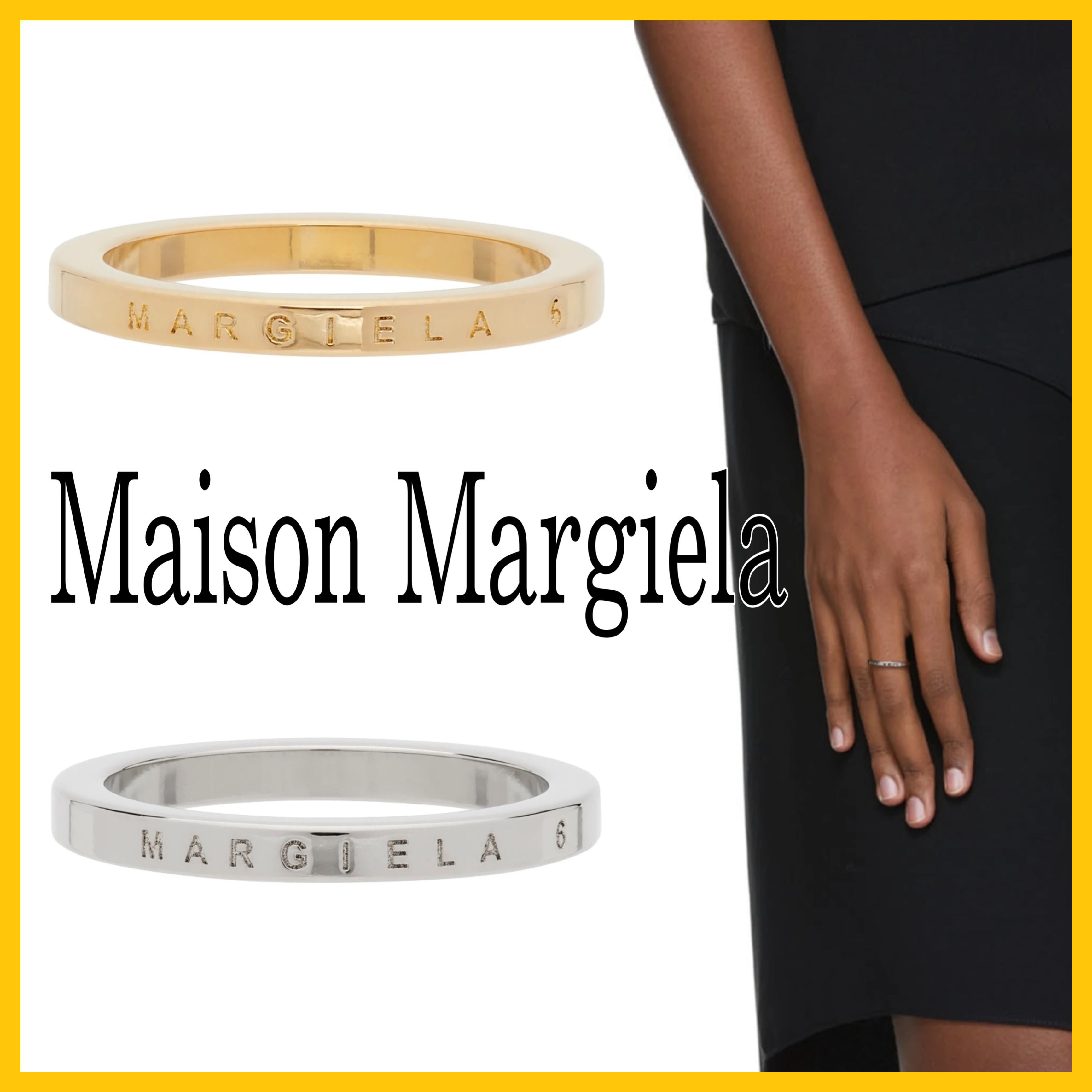 MM6 Maison Margiela メゾンマルジェラ ロゴ リング 指輪 関送込 MM6 Maison Margiela メゾンマルジェラ ロゴ リング 指輪 関送込