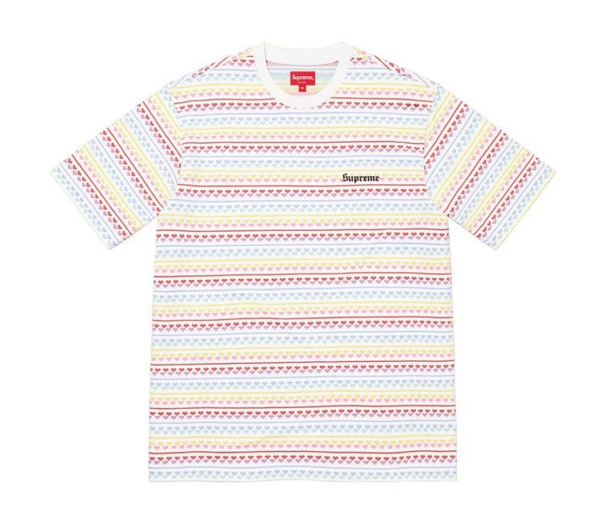 supreme Hearts Jacquard s/s Top 22ss tee