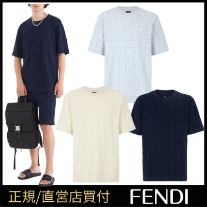FENDI】フェンディ*カーリグラフィ FFロゴ コットン Tシャツ (FENDI/T