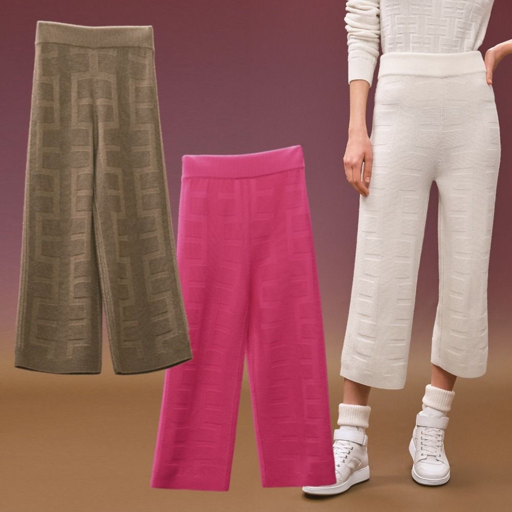 バージンウール☆】エルメス Loungewear Voyage ニット パンツ (HERMES 福岡eスポーツ協会 エルメスニットパンツ カジュアルパンツ