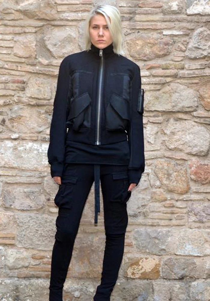 ネット限定お買い得商品 - ショップチャンネル ACKERMANN 正規店出品】HAIDER PADDED BLACK JACKET ZIP-UP ジャケット・アウター