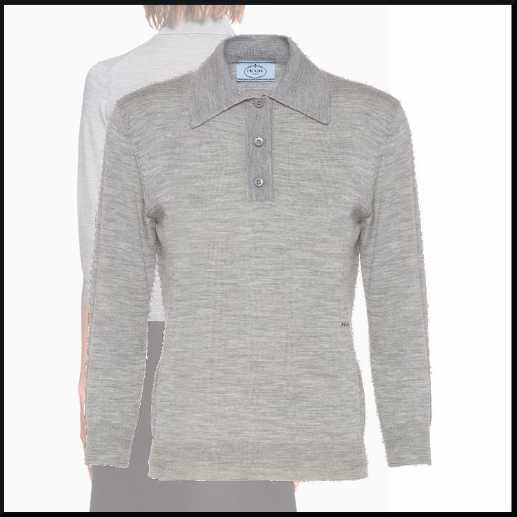 ☆海外輸入品☆『PRADA』ニット ポロシャツ (PRADA/ポロシャツ 安い超高品質 プラダ ニットポロシャツ ポロシャツ