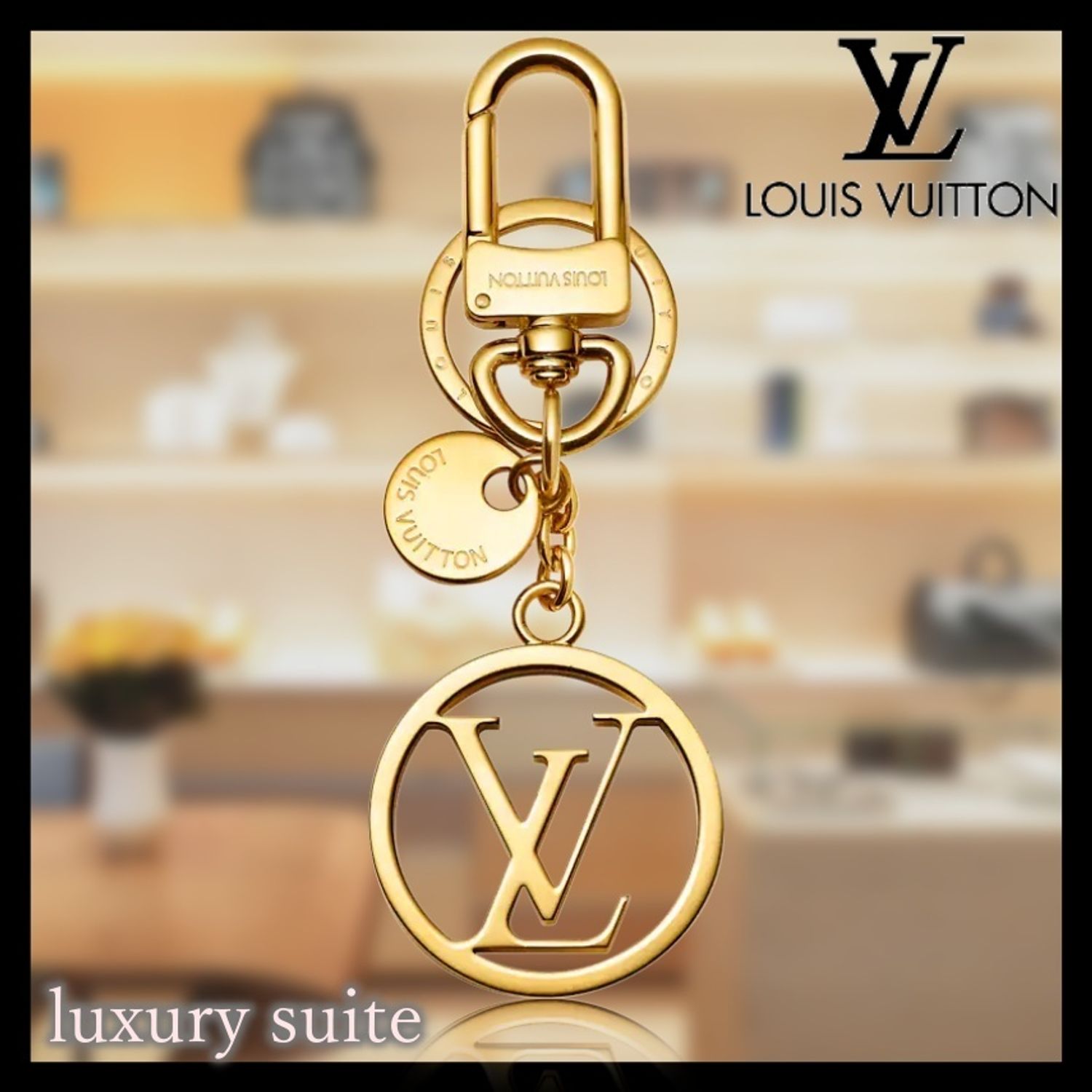 【ルイヴィトン】キーリング バッグ チャーム・LV サークル
