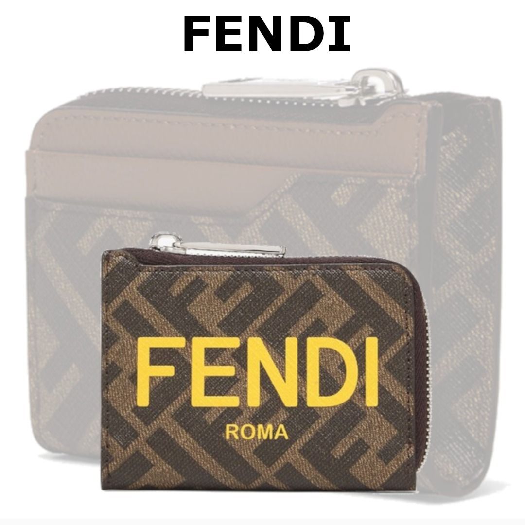直営店買付【フェンディ】FFロゴ☆L字型ジップ☆カードホルダー (FENDI 直営店買付【フェンディ】FFロゴ☆L字型ジップ☆カードホルダー (FENDI