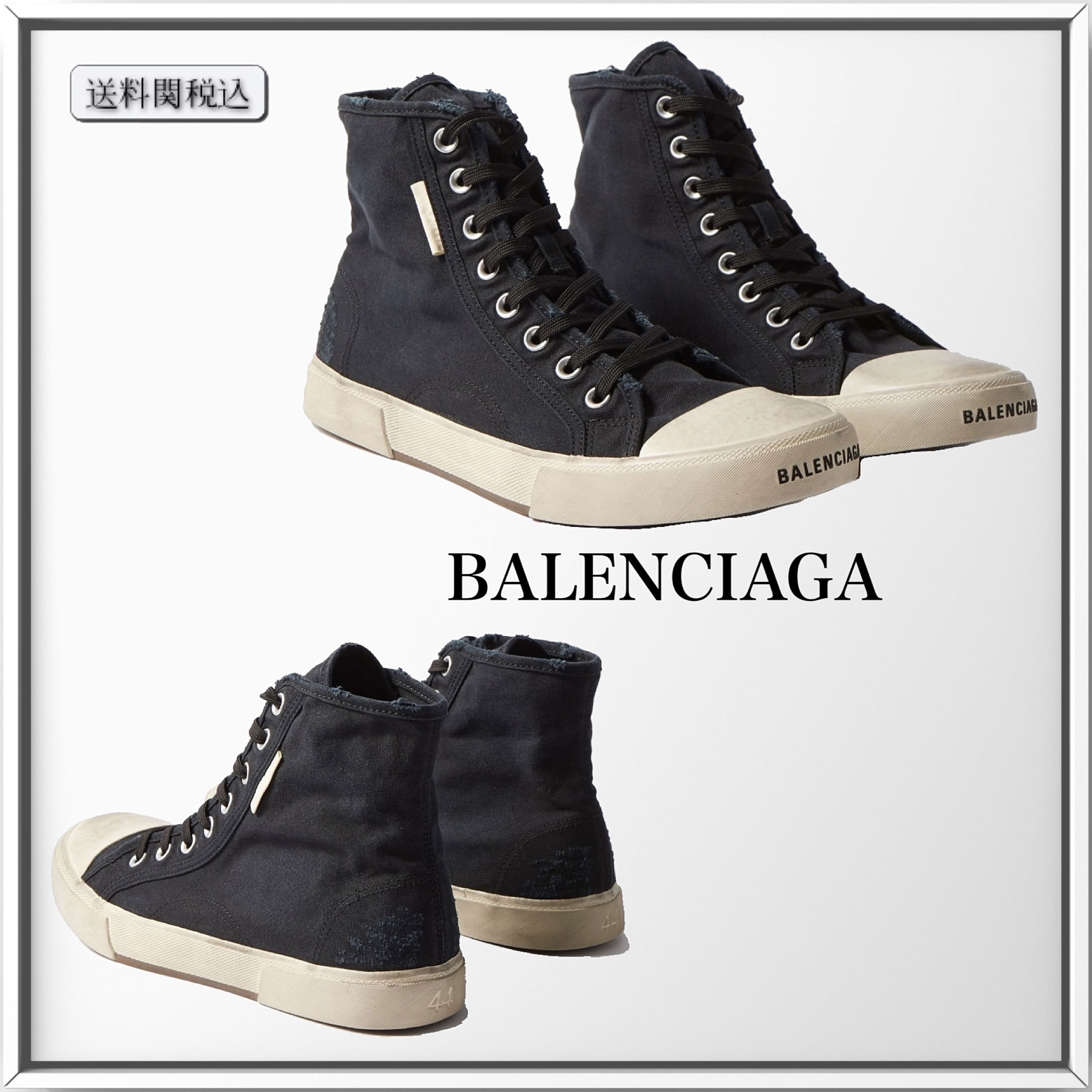 BALENCIAGA パリ キャンバス ハイカット スニーカー 人気 (BALENCIAGA ...