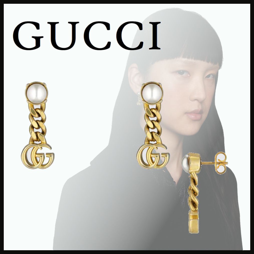 すぐ届く☆国内発GUCCI パール ダブルG ピアス (GUCCI/ピアス