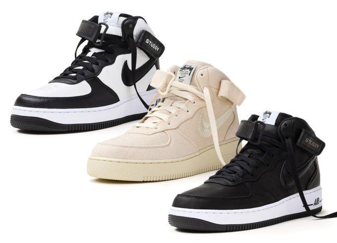 Stussy X Nike Air Force 1 '07 Mid コラボスニーカー (STUSSY ...