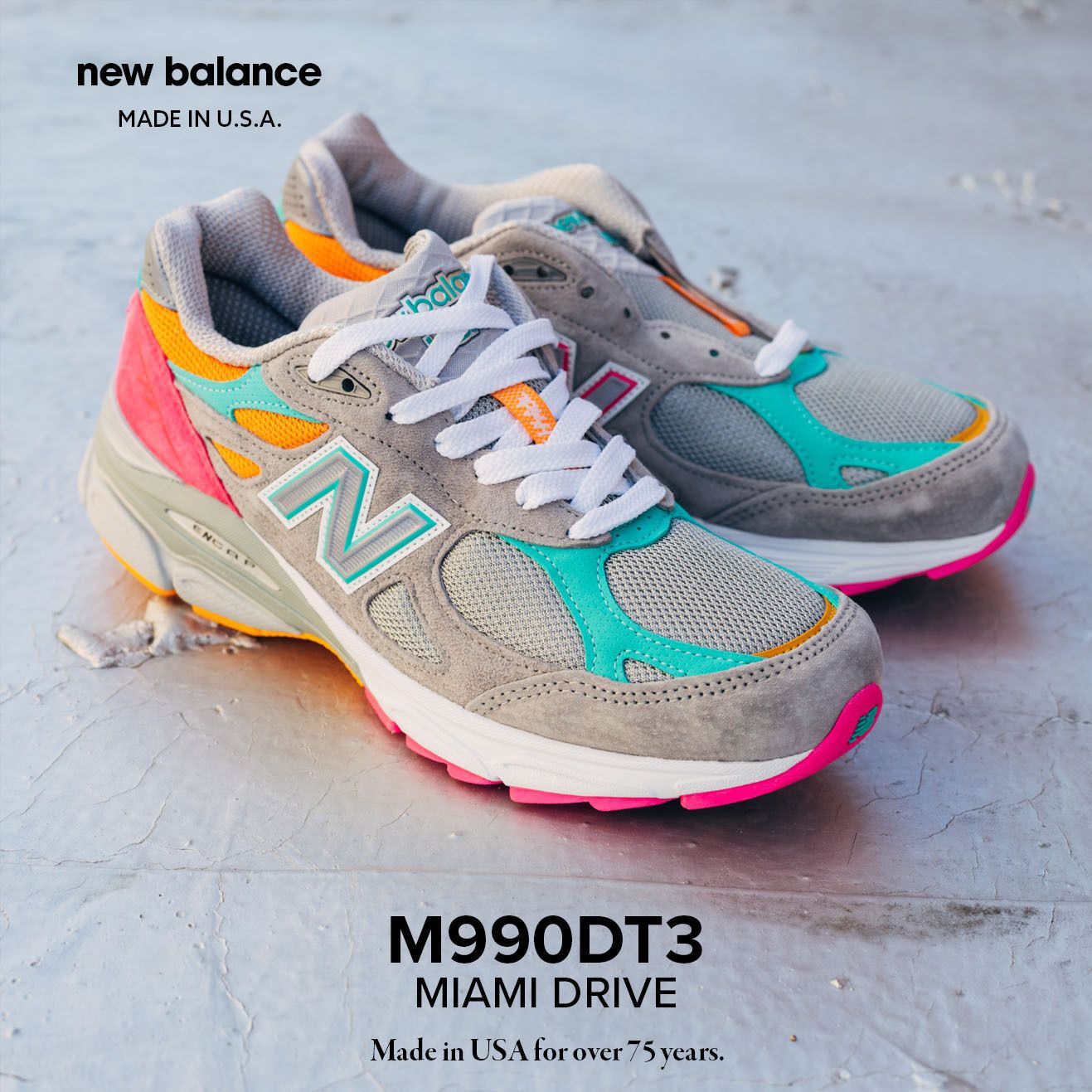 DTLR x New Balance 990v3 Miami Drive (New Balance/スニーカー