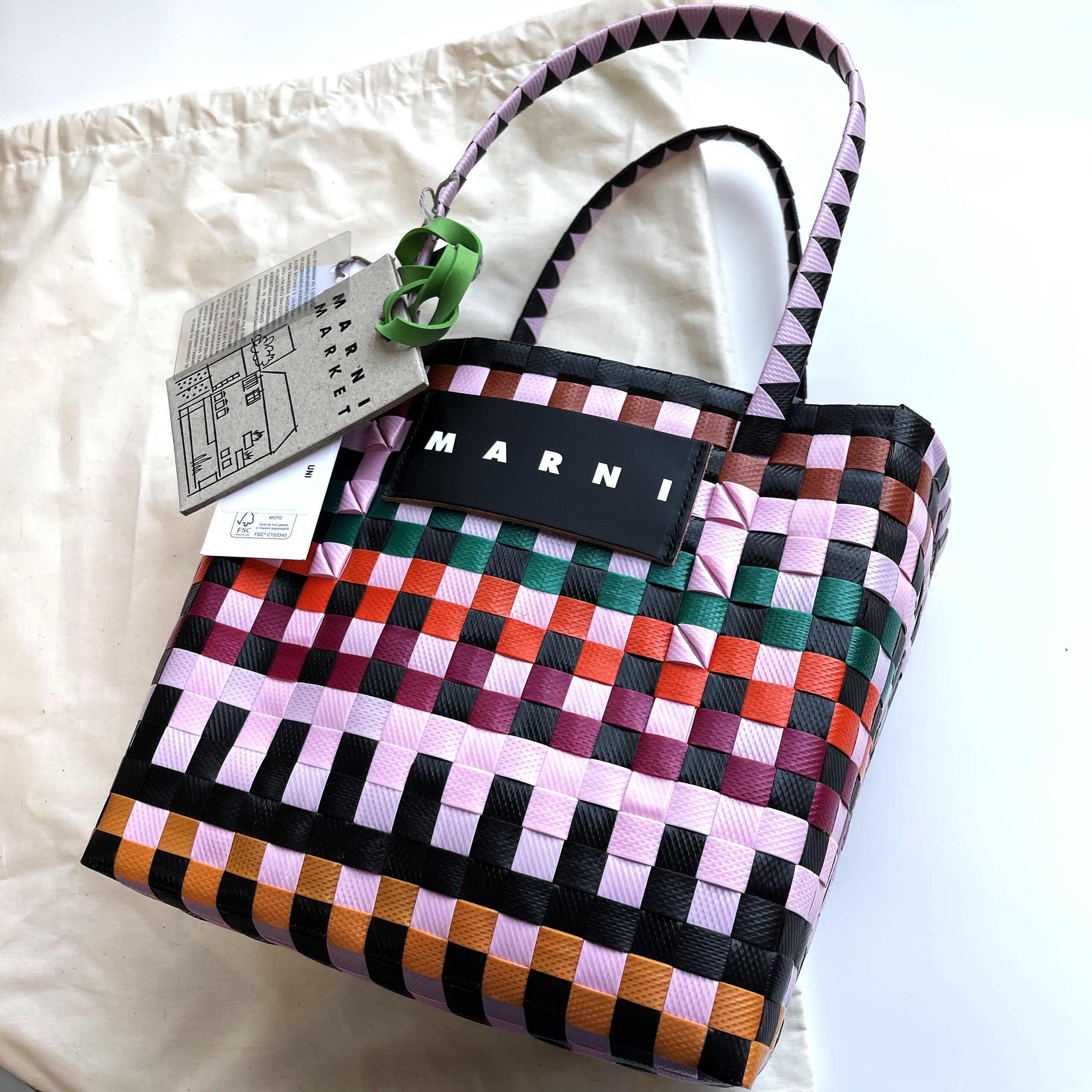 MARNI☆マルニマーケットウォーブンバスケットバッグ (MARNI/かご ...