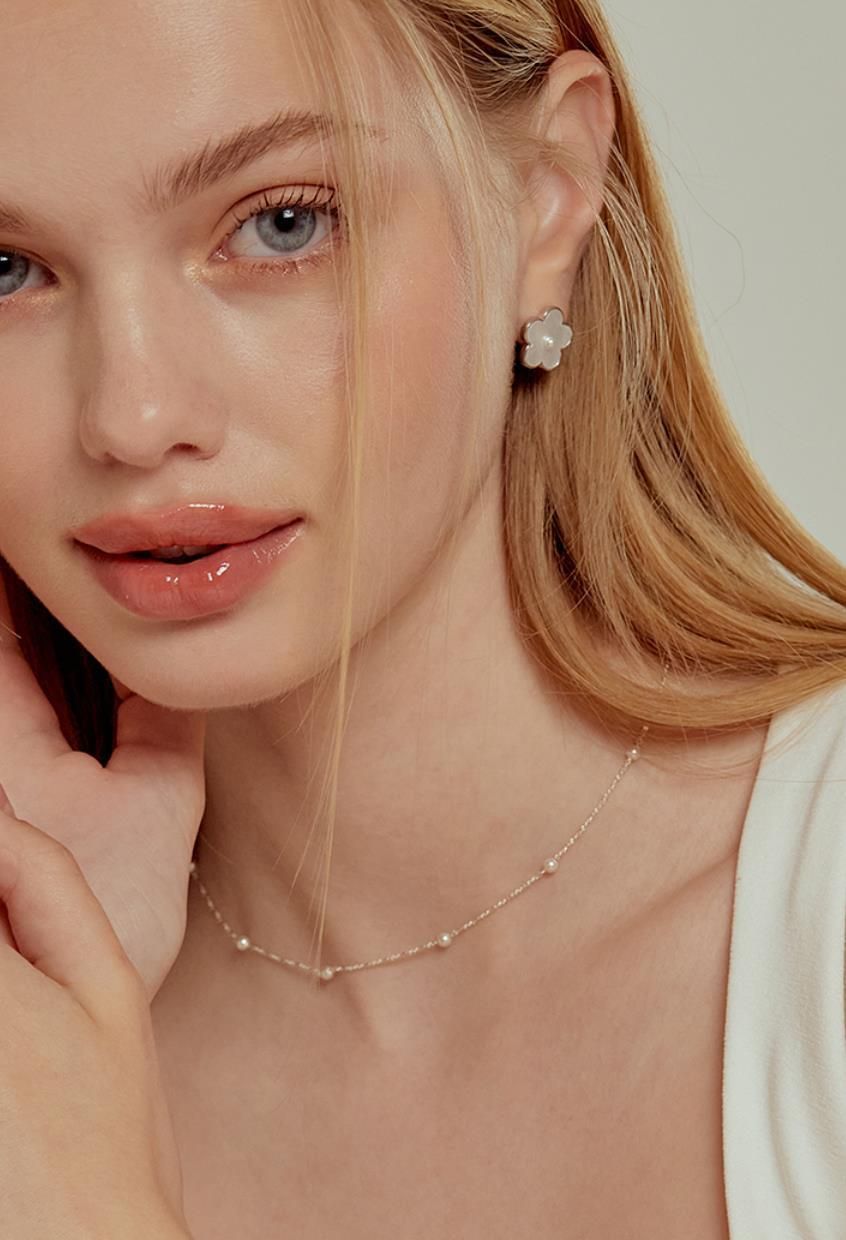 韓国発【TATIANA】(SILVER925) Pearl Ball Chain Necklace~☆ 韓国発【TATIANA】(SILVER925) Pearl Ball Chain Necklace