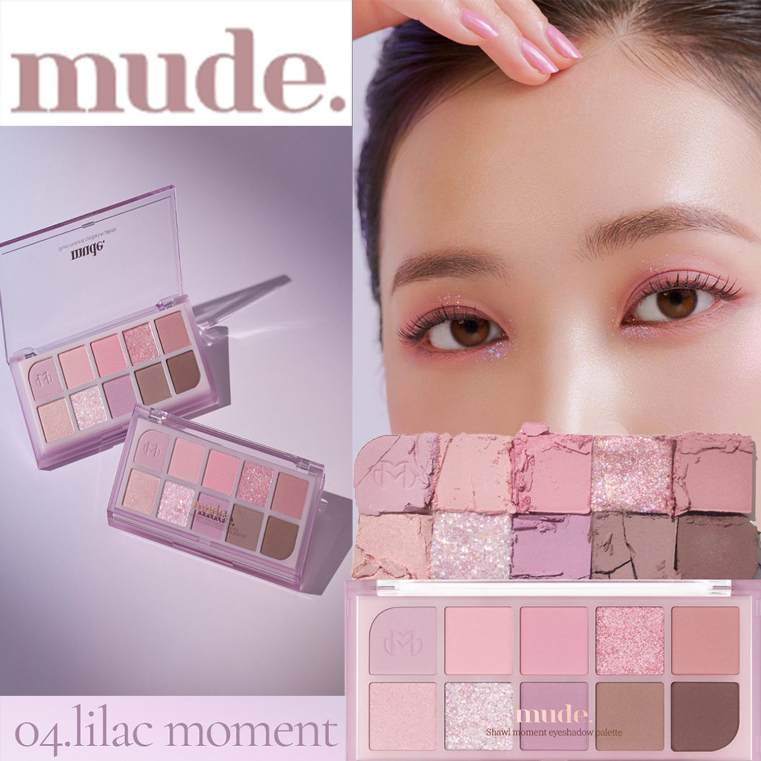 MUDE☆】アイシャドウパレット[04ライラックモーメント] (mude/アイ 