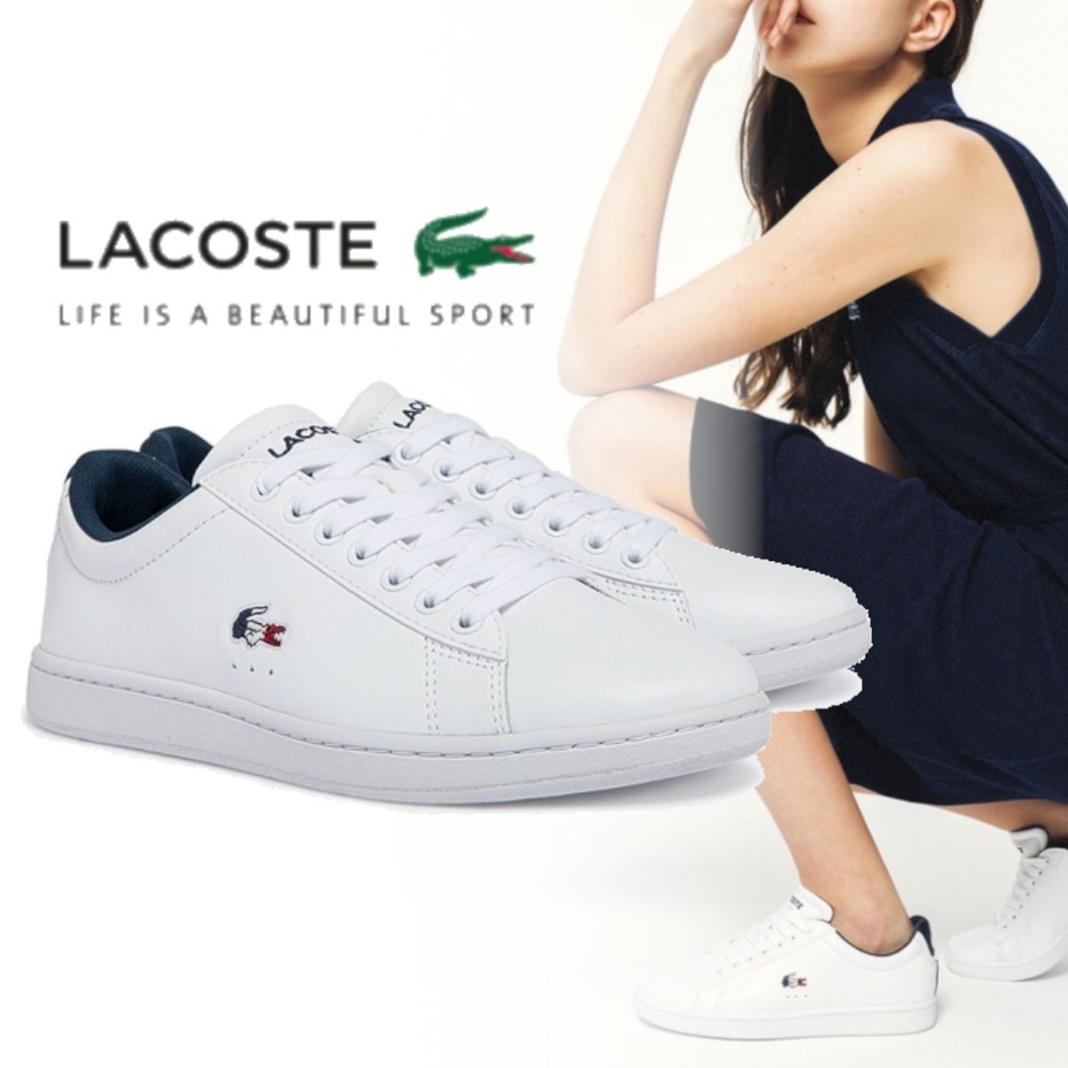 すぐ届く Lacoste ラコステ レディース Carnaby Evo Tri 1 靴 Lacoste スニーカー Sfa0048 407 Buyma