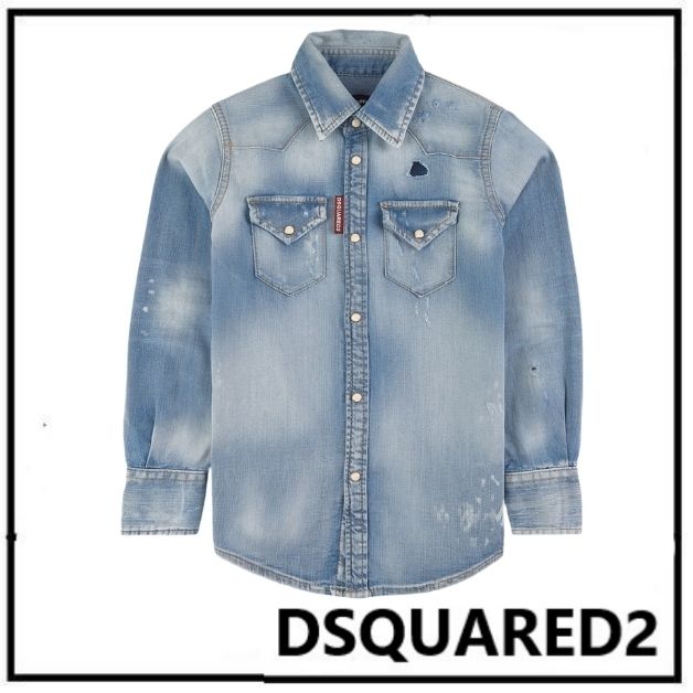宅配便送料無料 DSQUARED2 子供用デニムシャツ - トップス