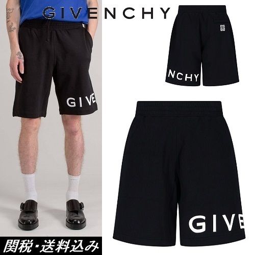 関税送料込 GIVENCHY 4G ロゴ刺繍 コットン ショートパンツ (GIVENCHY