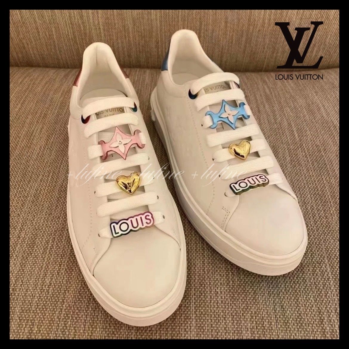 メタリックゴールド☆華やか Louis Vuitton★スイングサンダル louis-vuitton-lv-signature-