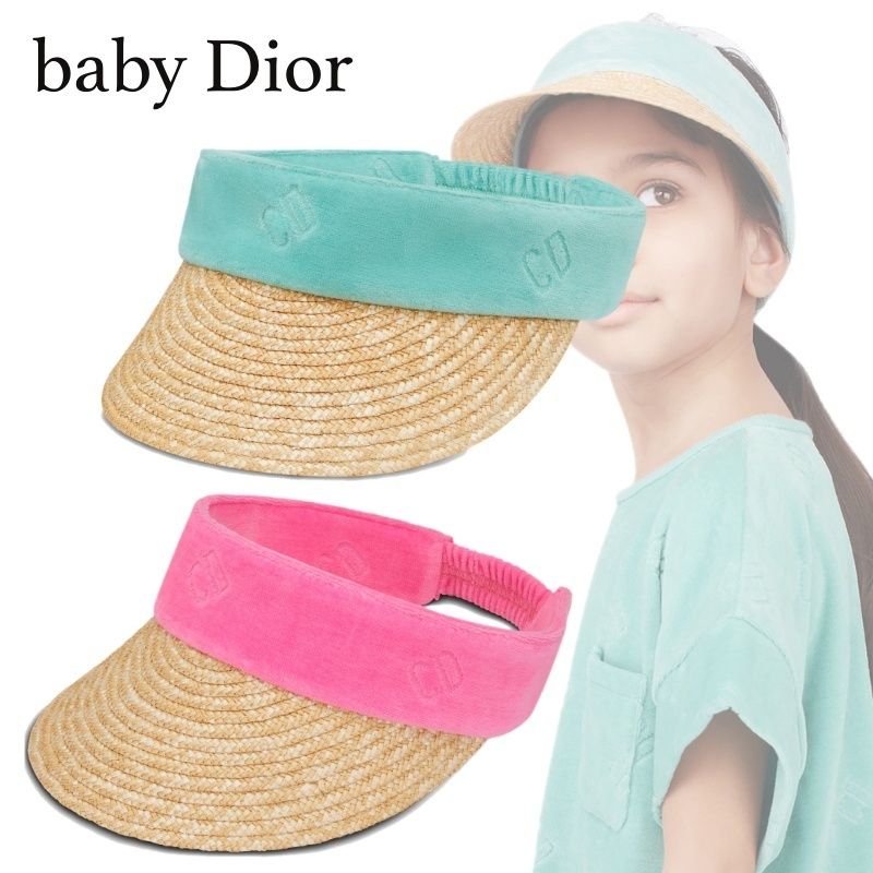 送料込*ベビーディオール*CDシグネチャーストローキッズバイザー (Dior ...