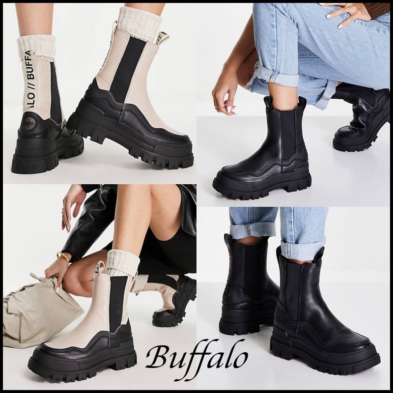 Buffalo◇Aspha Wave チャンキーアンクルブーツ◇送料込 (Buffalo ディズニープリンセスのベビーグッズも大集合 Buffalo 厚底 アンクルブーツ スニーカー