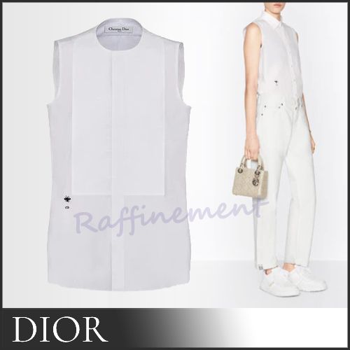 Dior☆Precious掲載 CD ロゴ BEE刺繍 ノースリーブブラウス☆ (Dior 販売取寄 ディオール ブラウス 34 CDロゴ BEE刺繍 チュニック