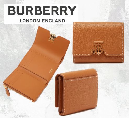 関税込み【BURBERRY】TBモノグラム グレインレザーウォレット ...