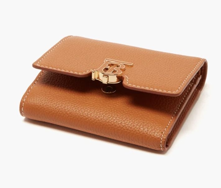関税込み【BURBERRY】TBモノグラム グレインレザーウォレット ...