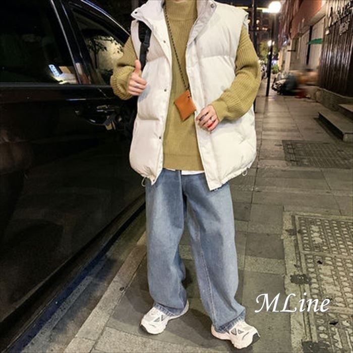 ベスト ダウンベスト 韓国 アウター メンズ ダウン ジャケット (ダウン