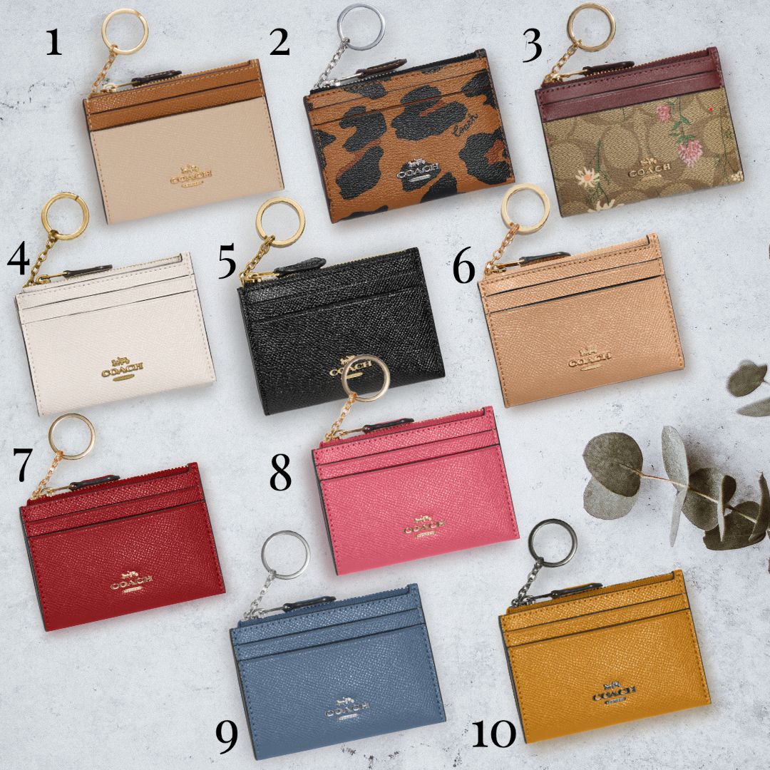 COACHコレクション】限定デザイン○ミニ スキニー ID ケース (Coach 販売ショッピング IDケース ミニスキニー 大人気!! COACH カラーブロック 新品 ピンク 名刺入れ/定期入れ
