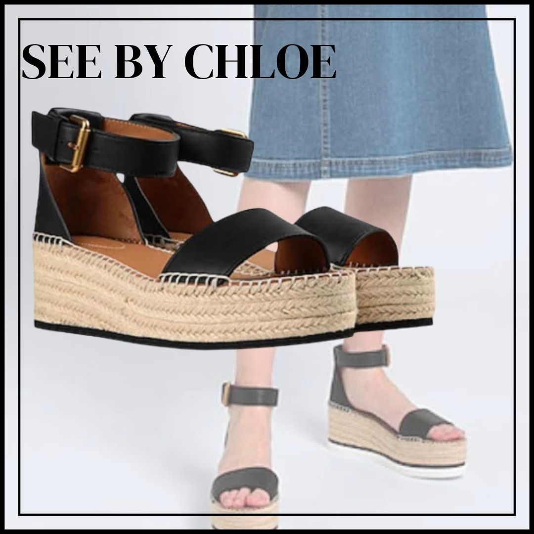 ウェッジ】 SEE BY CHLOE - シーバイクロエ エスパドリーユウェッジ セットアップ see by シーバイクロエ エスパドリーユ chloe サンダル