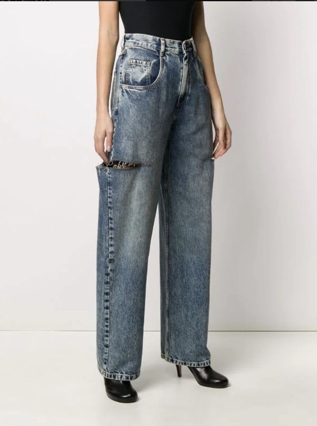 Maison Margiela カットアウト マルジェラ デニム スラッシュ 新製品情報も満載 Maison Margiela 38サイズ デニムジーンズ カットアウト デニム/ジーンズ