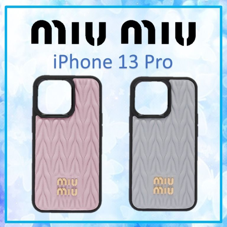 大人気【MIU MIU】マテラッセレザー iPhone 13 Pro用カバー (MiuMiu ...